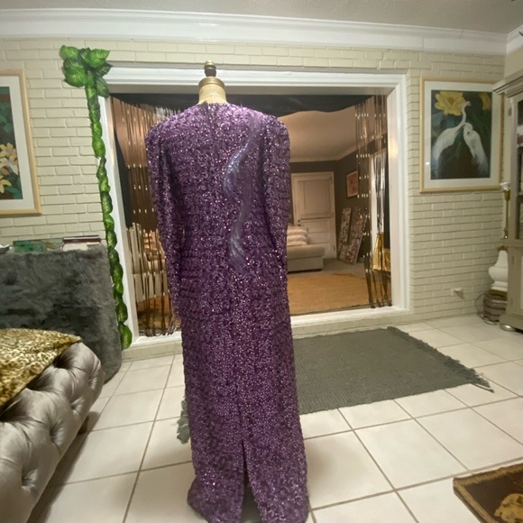 Purple 1970 sequins dress - Picture 3 of 4